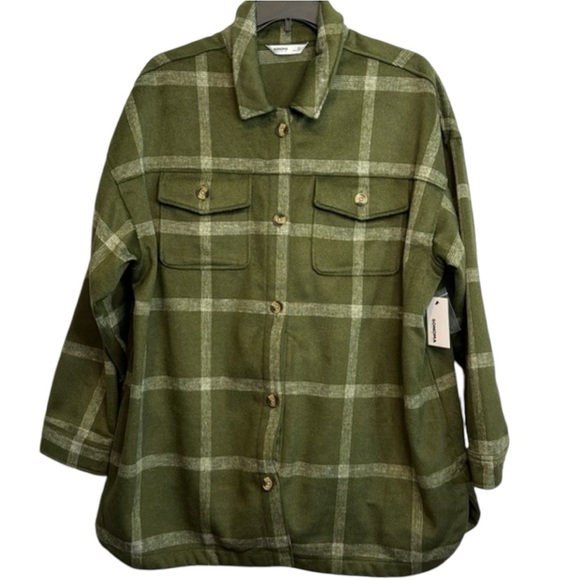 NWT Sonoma Green Plaid Shacket in Size 0X, 1X, 2X, 4X - Picture 4 of 16